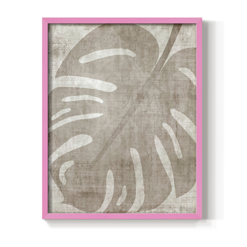 «Island Neutrals II», reproduction encadrée - bois massif, H 11 po x l 9 po, Rose