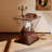 Amber & Clear Pyramid Acrylic Side Table, 19.7" H No-Assembly End Table