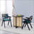 Black Solid Wood Round Table