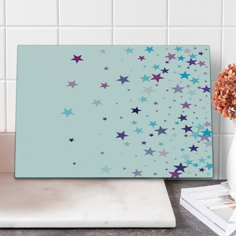 Ambesonne Stars Cutting Board Large Size Spreading  Multicolor