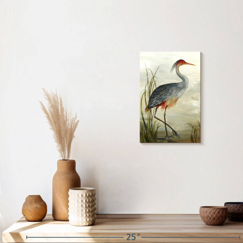 Grey Heron, reproduction sur toile, H 12 po x l 8 po x P 1 po