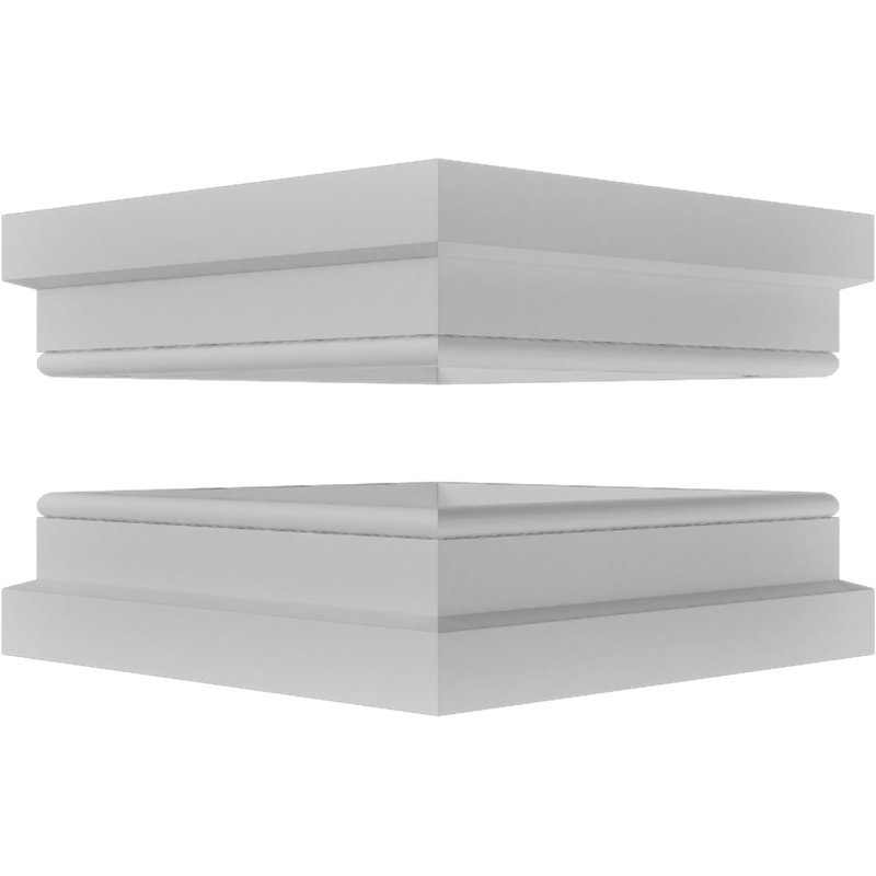 Ensemble de colonnes à double panneau surélevé Craftsman Classic Square, H 108 po x l 7,63 po