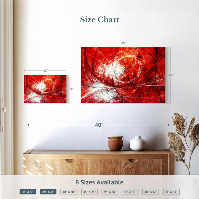 Avery Crimson Universe Abstract, H 16 po x l 24 po