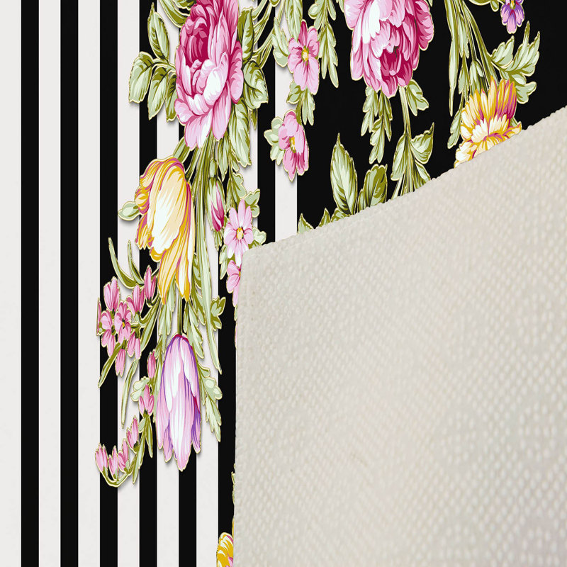 Soft Hall Carpet 2.6 x 4.9 Feet | 100% Polyester, 0.04 in Pile Height | Antibacterial, Non-Slip Underside | Woven with 3D Digital Printing | Machine Washable | Durable & Stylish for Entryways & Living Rooms