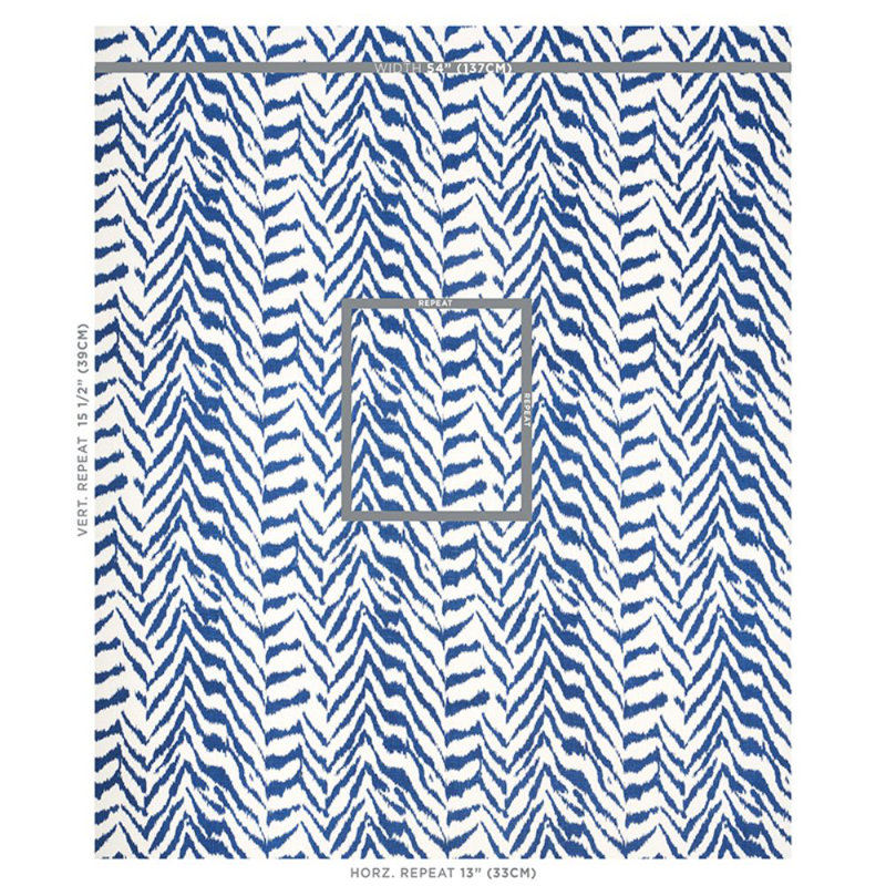Quincy Hand Print Fabric, Blue
