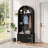 Black Farmhouse-Style Entryway Coat Rack, Four-In-One Multi-Functional Design, Includes Hooks, Shoe Rack, Bench, And Hallway Accessibility.-299365111
