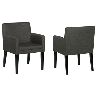 Chaise de salle à manger rembourrée Yorkshire Grey (ensemble de 2)