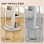 Miroir verrouillable pour armoire à bijoux, miroir pleine longueur pivotant à 360 °, avec tablettes de rangement-938423241