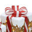 Ensemble de 3 boîtes-cadeaux lumineuses décoratives de Noël avec motif de pain d'épices