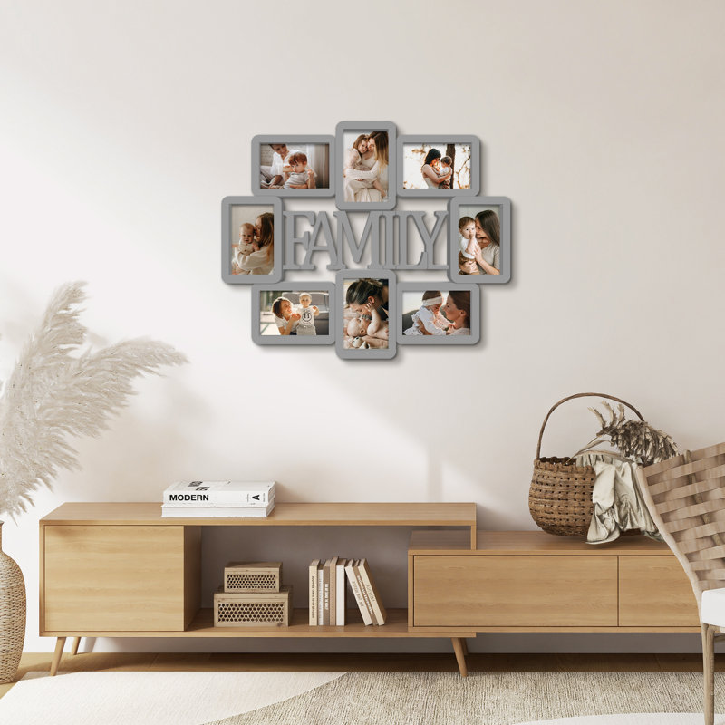 Cadre 8 photos en PVC, Grey