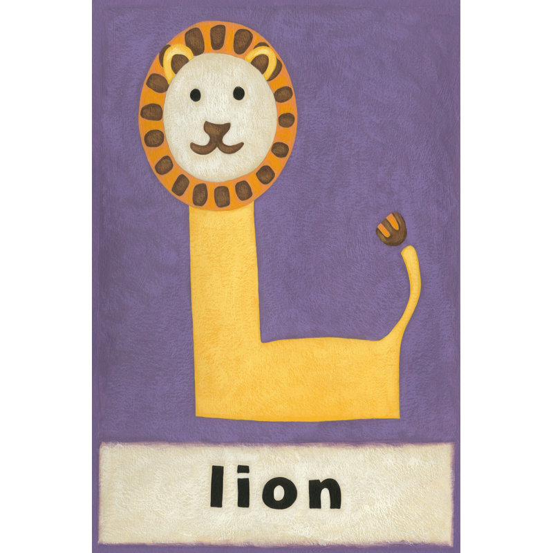 L Is For Lion by Chariklia Zarris - Wrapped Canvas Art Prints, 122cm H x 81cm W x 3.8cm D
