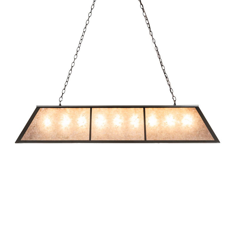 60" Long Tri-Panel Oblong Pendant