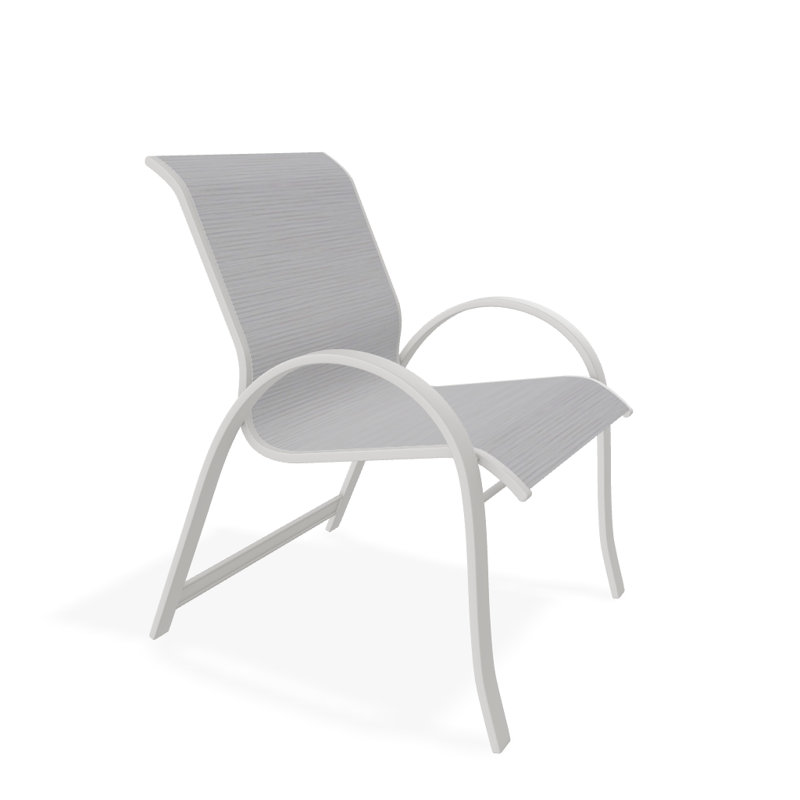 Fauteuil de salle à manger empilable Hiraku, Abalone, Neige