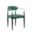 5 pièces: table rectangulaire en pierre frittée blanche et chaises rembourrées, style ultramoderne avec chaise pour-561175009