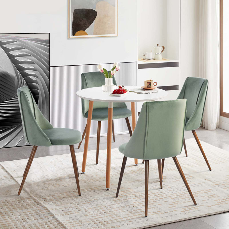 Four Leg Dining Set, 5 Piece Dining Set, Lake Green
