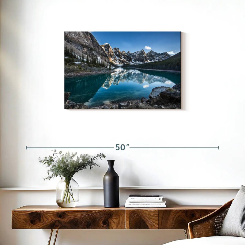 Moraine d'Alvord, eaux turquoise du lac, H 20 po x l 30 po