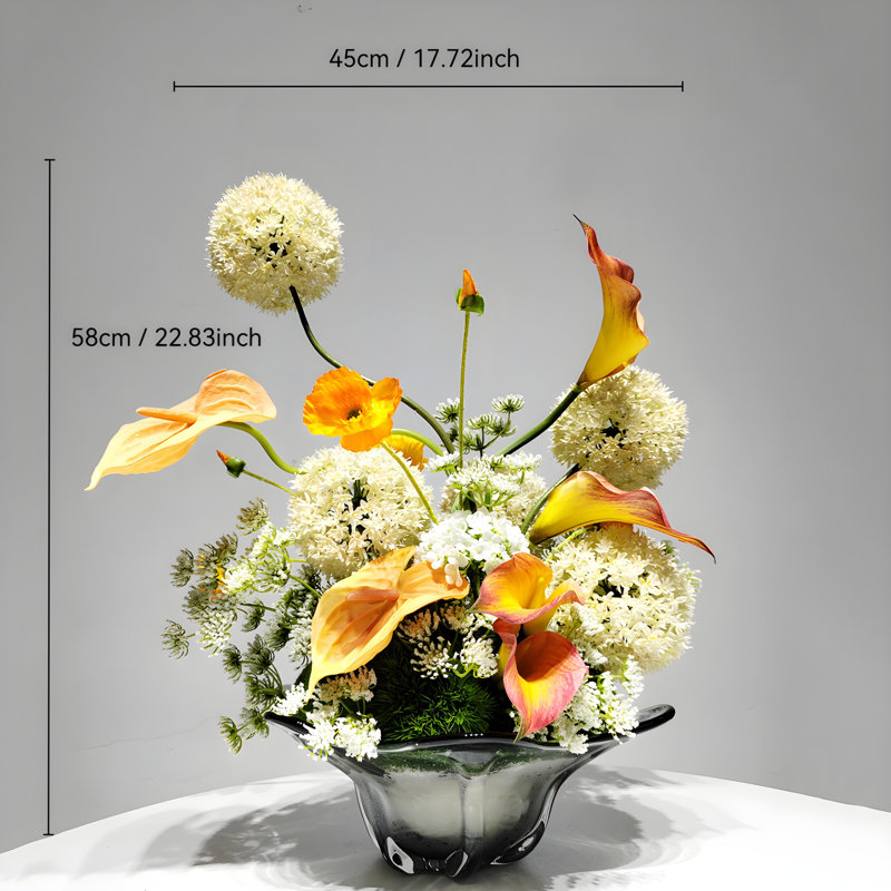 Ornements de fleurs simulées