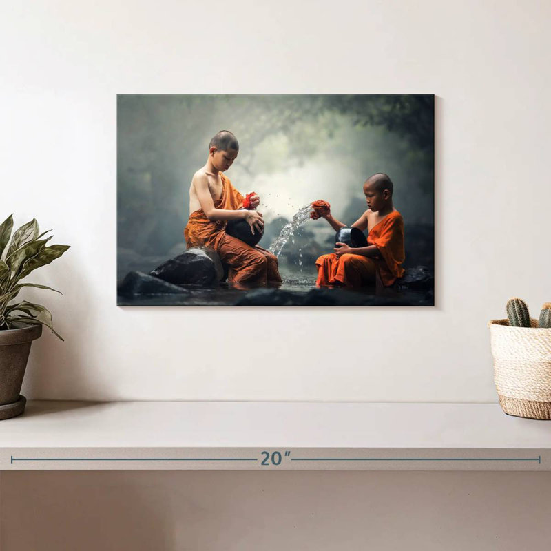 Adella Novice Buddhist Monks, 8" H x 12" W