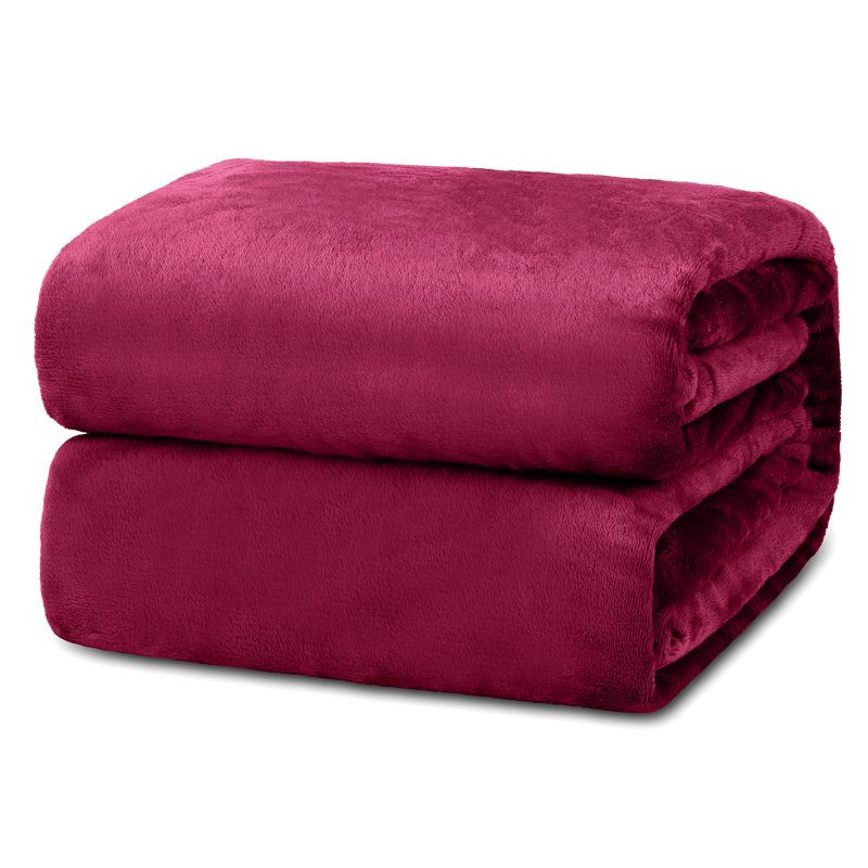 Couverture polaire en microfibre, Rouge, L 90 po x L 90 po