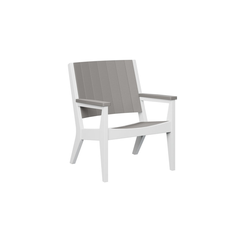 Berlin Gardens Mayhew Regular Top With White Base Chat Chair, Light Gray
