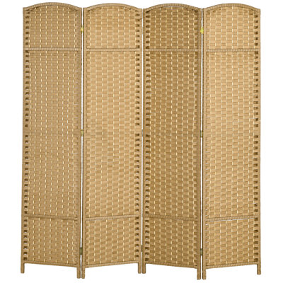 Room Divider, 4 Panel Folding Privacy Screen, 5.6' Tall Freestanding Partition for Home Office, Bedroom