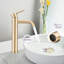 Robinet en or brossé pour lavabo de salle de bain - Grand lavabo monotrou à un trou