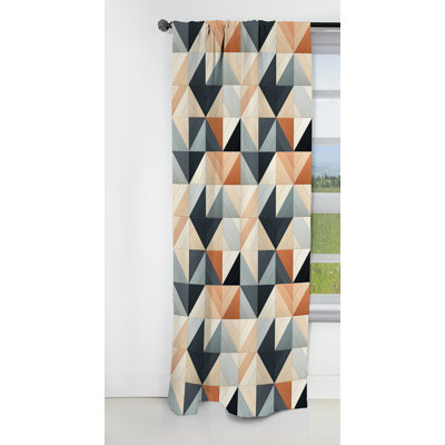 Scandinavian Harmony - Abstract Curtain - Blackout Geometric Shapes Curtain - 1 Panels