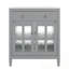 Meuble-lavabo avec lavabo, tablette réglable et 2 portes en verre-1358536023