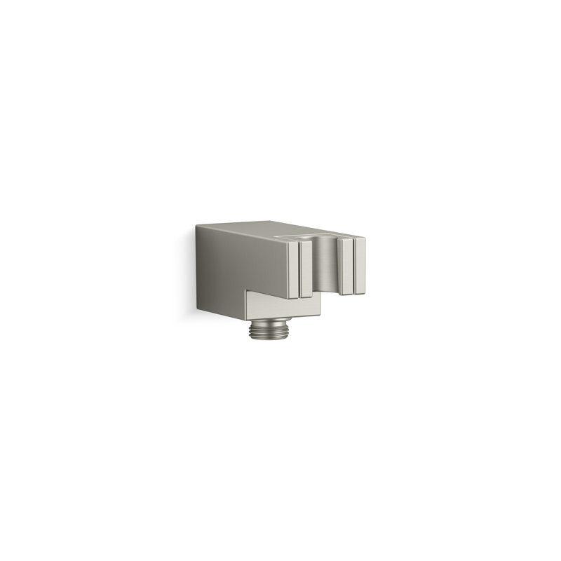 Statement Wall-Mount Handshower Holder With Supply Elbow And Check Valve, Vibrant Brushed Nickel