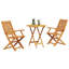2 - Person Wood Patio Dining Set with