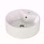 Vasque à poser ronde de 40 x 14,5 cm (15,7 x 5,7 pouces), en céramique blanche brillante, avec lavabo en céramique.
