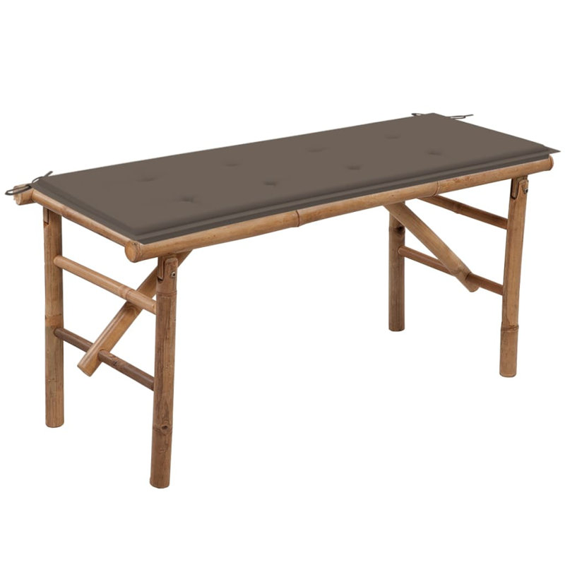 Banc de jardin en rotin / bambou Wingert, Taupe