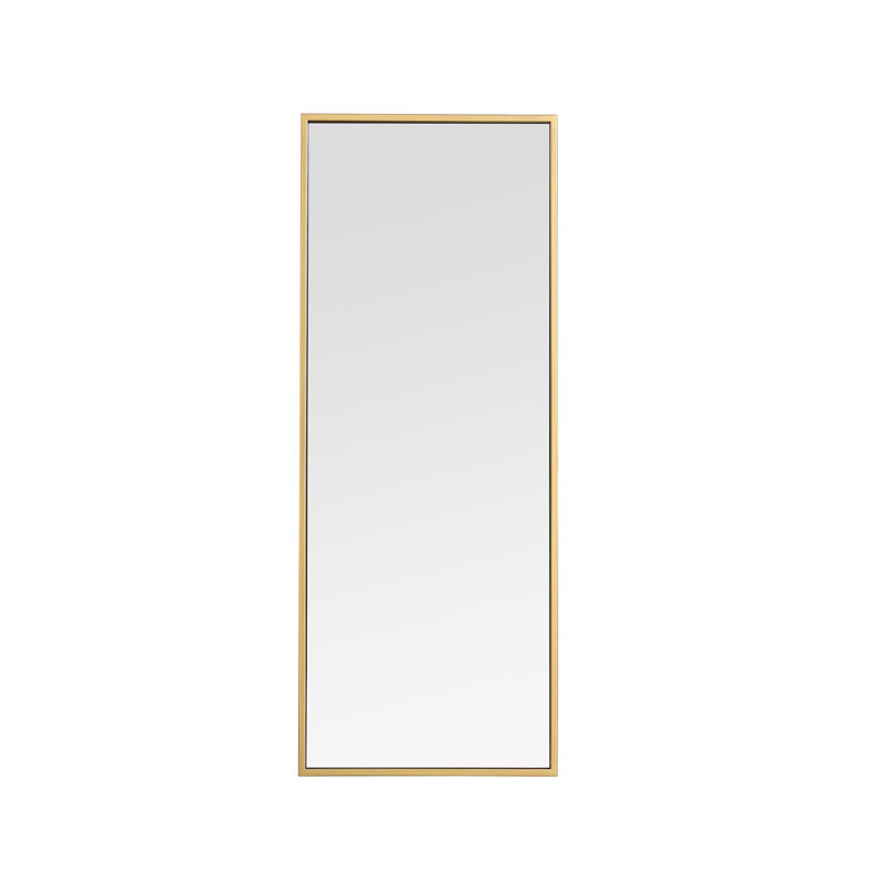 Sabine Metal Rectangle Wall Mirror, 36" x 14", Brass