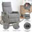 Heat Massage Manual Recliner Chair With Rocker And Swivel In Fabric For Living Room-938370691