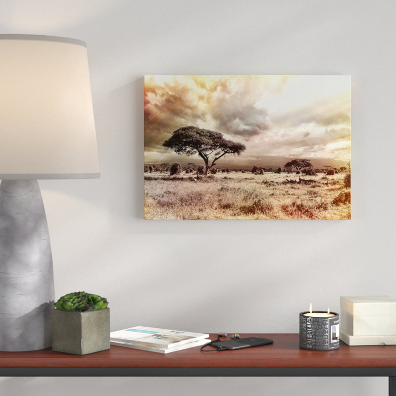 Landscape Africa Savannah Photographic - Wrapped Canvas, 40cm H x 60cm W