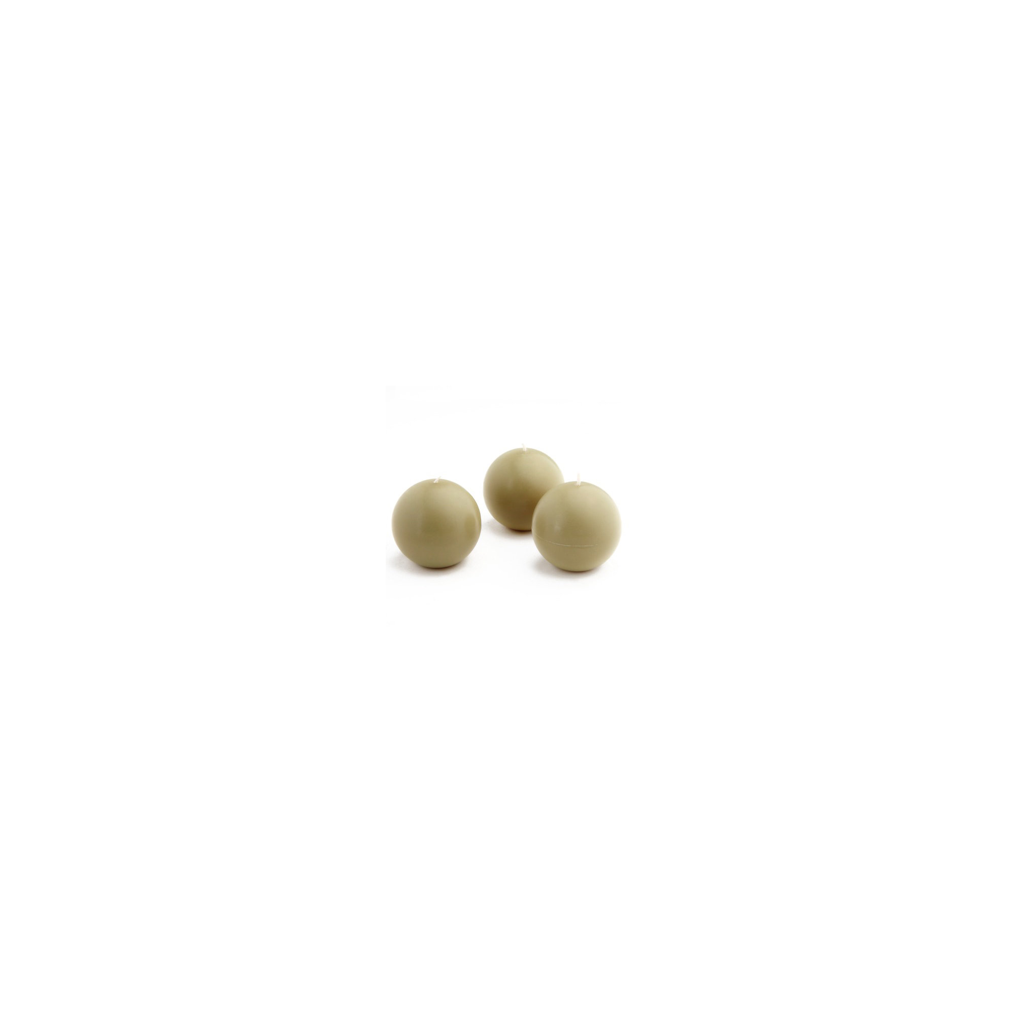 Ball Candle, Sage Green, 2" Diameter, Set of 12
