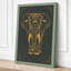 Golden Elephant Crest Art Deco - Wrapped Canvas-852552792-852552795
