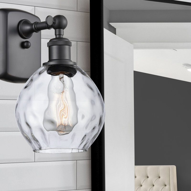Fernwood Armed Sconce, 60 Watt Vintage Incandescent Bulb, Matte Black
