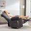  Fauteuil inclinable de massage surdimensionné pour adultes avec massage manuel, chaleur, port USB et porte-gobelets, gris ardoise-3159480