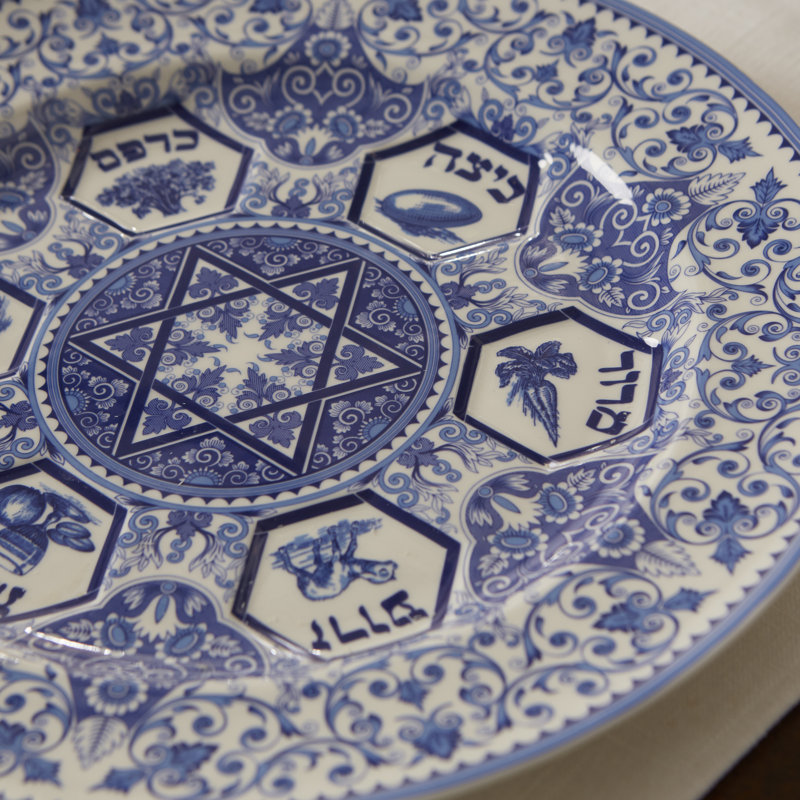 Spode Judaica Passover Seder Plate - Blue/White