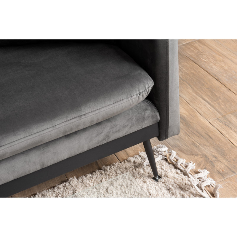 Canapé d'angle, Mélange de polyester gris