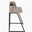 Bureau d'ordinateur, bureau personnel, ordinateur portable, tablettes de rangement, l 48 po, travail, stratifié brun, métal noir, contemporain, moderne-995606173