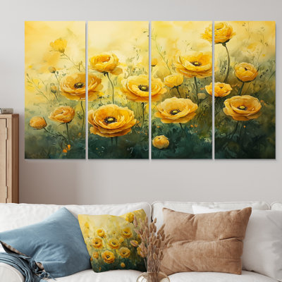 Été fleurs de renoncule à la campagne III - Renoncule - Art mural