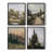 " Vintage Landscape CCXI " 4 Piece Art Watercolor Set