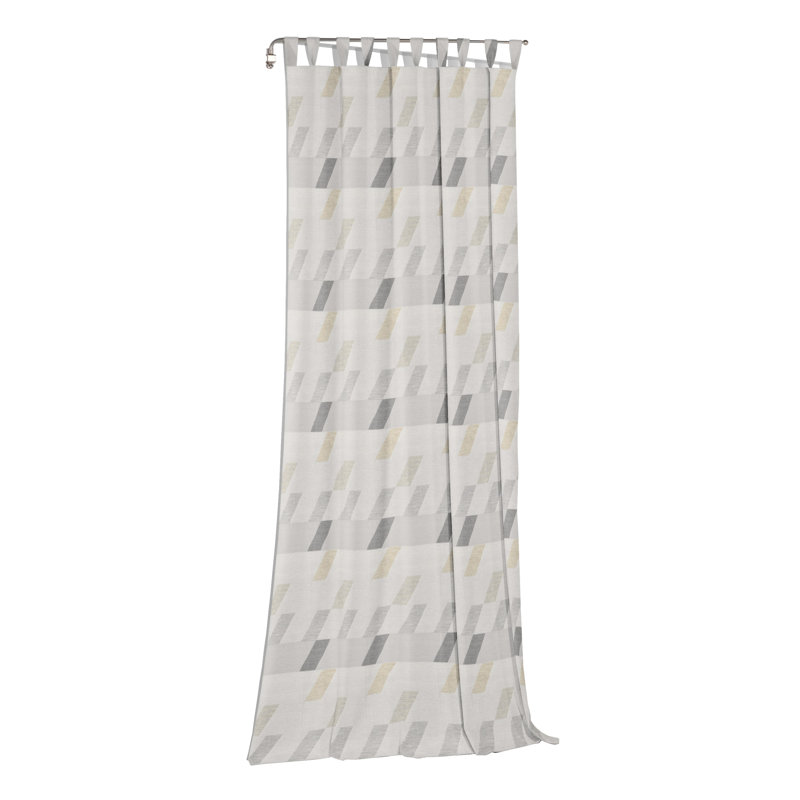 Lopez Room Darkening Curtain Single Panel, Light grey, 132cm Width x 145cm Drop