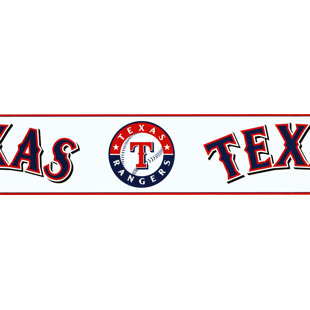 Texas Rangers (Red): Logo Pattern - MLB Peel & Stick Wallpaper 12 x 12 Sample