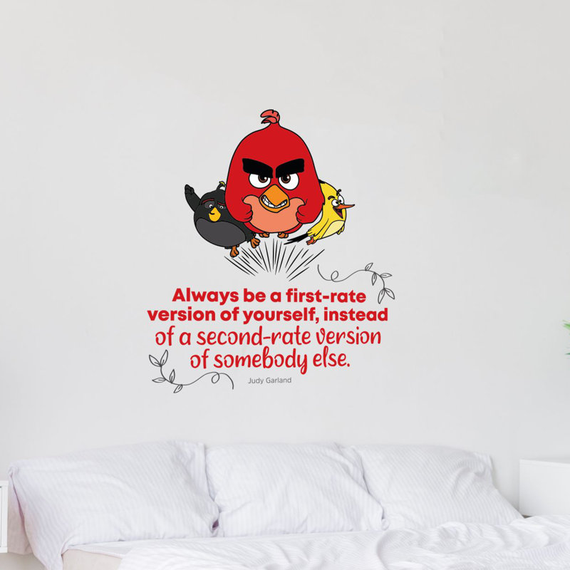 Décalcomanie murale en vinyle premier rate en colère oiseau de vie, H 10 po x l 10 po