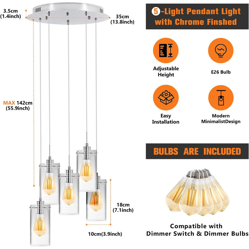 Luminaire suspendu pour îlot de cuisine