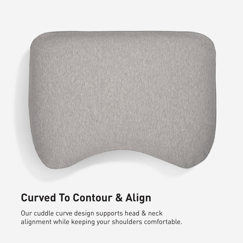 Bedgear Flow Cuddle Curve Performance Pillow for Side Sleepers - Plush and Breathable Pillow, 1.0