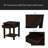 20" MDF End Table With Drawer